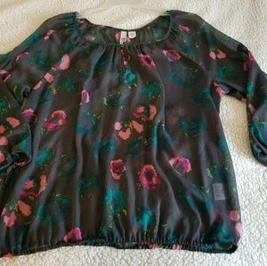 Sheer Floral Top